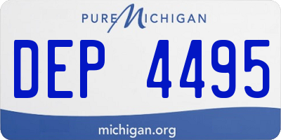 MI license plate DEP4495