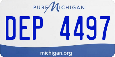 MI license plate DEP4497