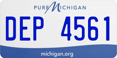 MI license plate DEP4561