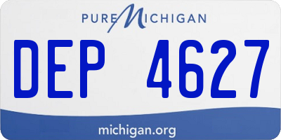 MI license plate DEP4627