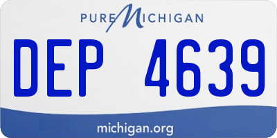 MI license plate DEP4639