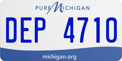 MI license plate DEP4710