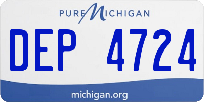 MI license plate DEP4724