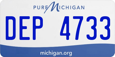 MI license plate DEP4733