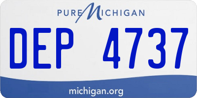 MI license plate DEP4737