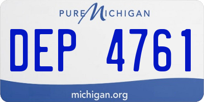 MI license plate DEP4761