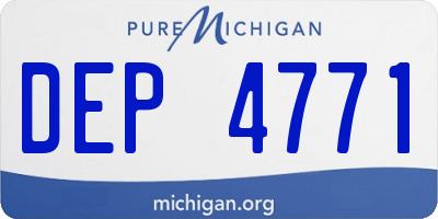 MI license plate DEP4771
