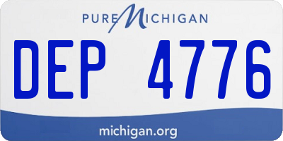 MI license plate DEP4776