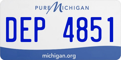 MI license plate DEP4851