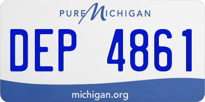 MI license plate DEP4861