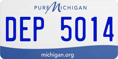 MI license plate DEP5014