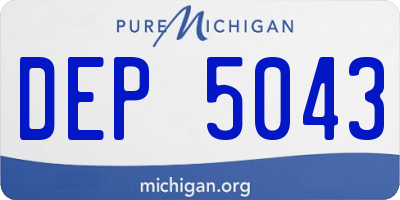 MI license plate DEP5043