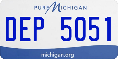 MI license plate DEP5051