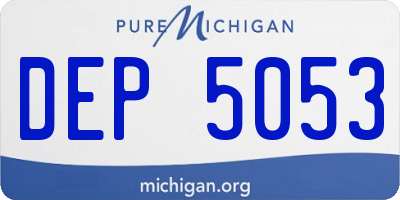 MI license plate DEP5053