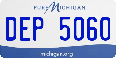 MI license plate DEP5060