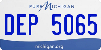 MI license plate DEP5065