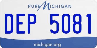 MI license plate DEP5081