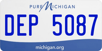 MI license plate DEP5087