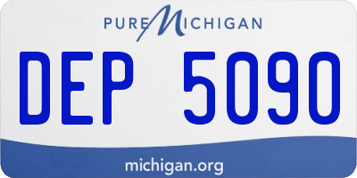 MI license plate DEP5090