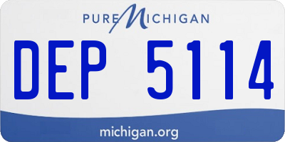 MI license plate DEP5114