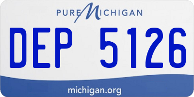 MI license plate DEP5126