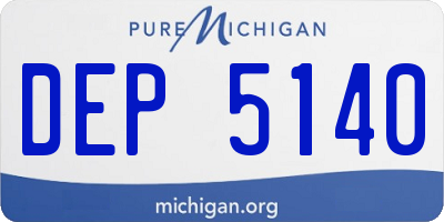 MI license plate DEP5140