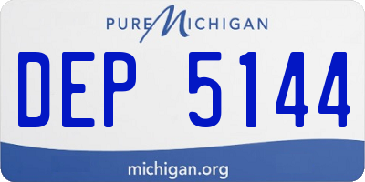 MI license plate DEP5144
