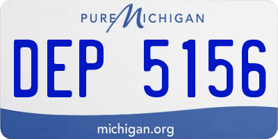MI license plate DEP5156