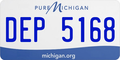 MI license plate DEP5168