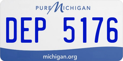 MI license plate DEP5176