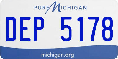 MI license plate DEP5178