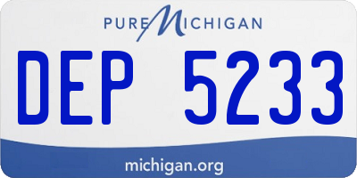 MI license plate DEP5233