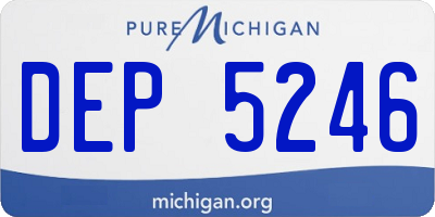 MI license plate DEP5246