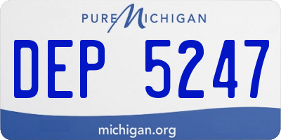 MI license plate DEP5247