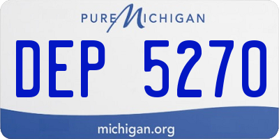 MI license plate DEP5270