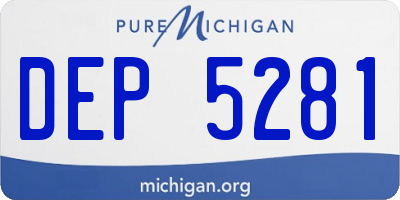 MI license plate DEP5281