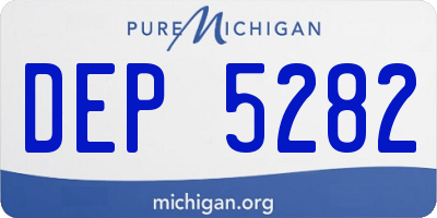 MI license plate DEP5282