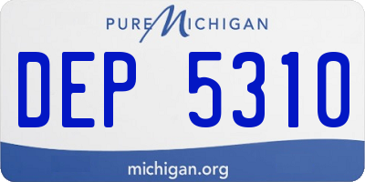 MI license plate DEP5310