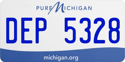 MI license plate DEP5328