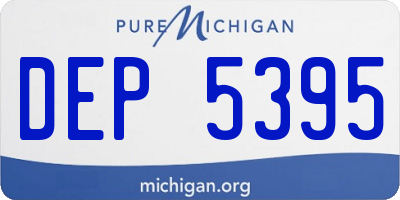 MI license plate DEP5395