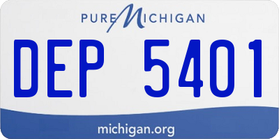 MI license plate DEP5401