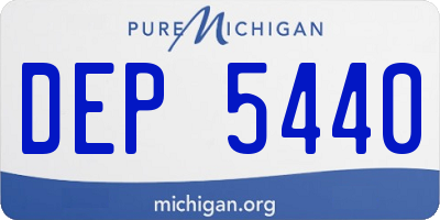 MI license plate DEP5440