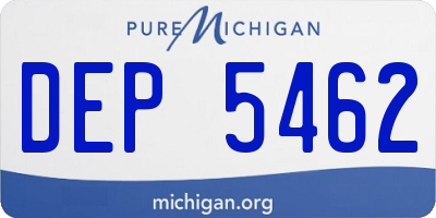 MI license plate DEP5462