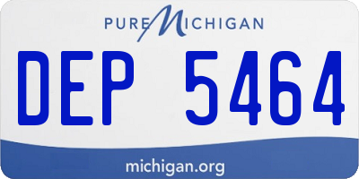MI license plate DEP5464