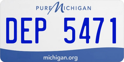 MI license plate DEP5471