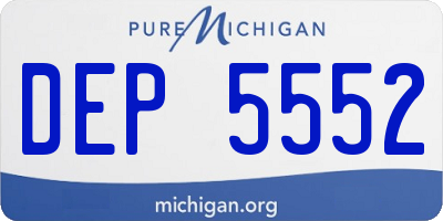 MI license plate DEP5552