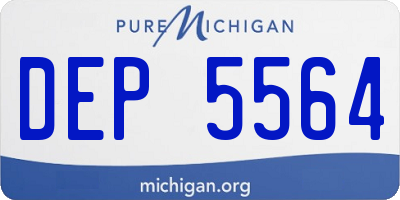 MI license plate DEP5564
