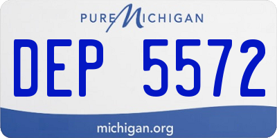 MI license plate DEP5572