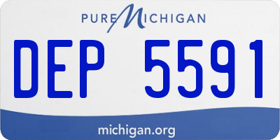 MI license plate DEP5591