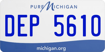 MI license plate DEP5610